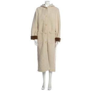 HTF SANDRO faux Fur/Fleece coat sz XL